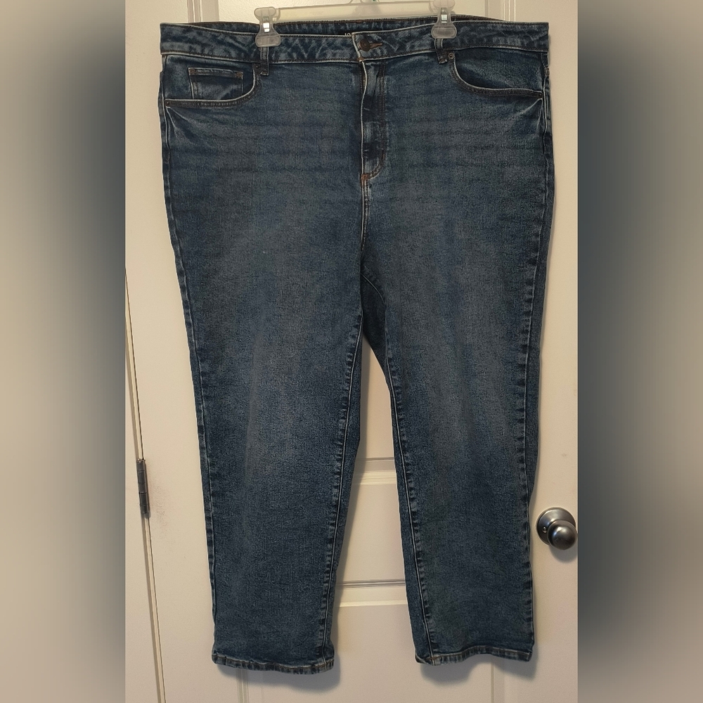 Joe Fresh Women's High Rise Straight Jeans - Blue
